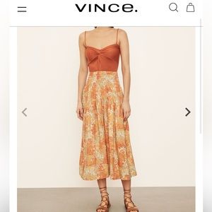 Vince Shirred Skirt